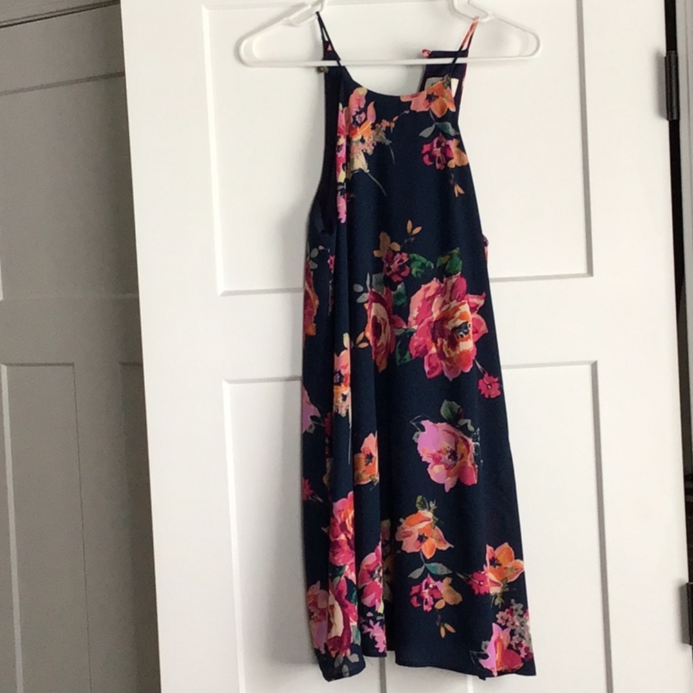 Blue print dress